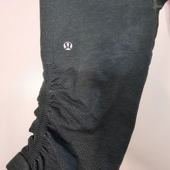 Lululemon Activewear Flow & Go Crop Deep Green Size 8 - Picture 4 of 11